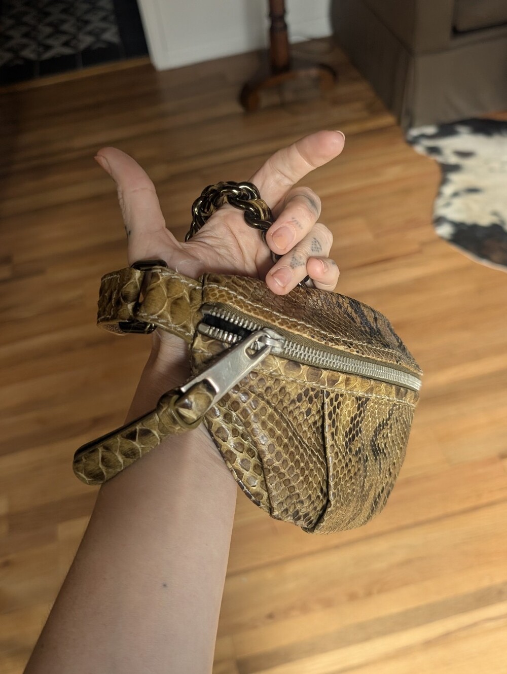 Marc Jacobs - Python Embossed Leather Belt / Sling Bag - Made in Italy - Picture 7 of 11